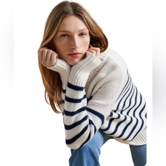 La Ligne Marin Sweater. S. Cream/Navy. EUC. - Picture 3 of 12